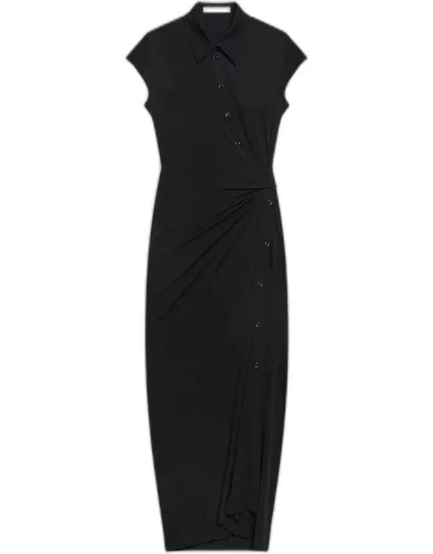 Twist Jersey Midi Dress