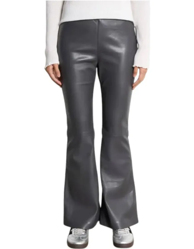 Faux Leather Flare Pants