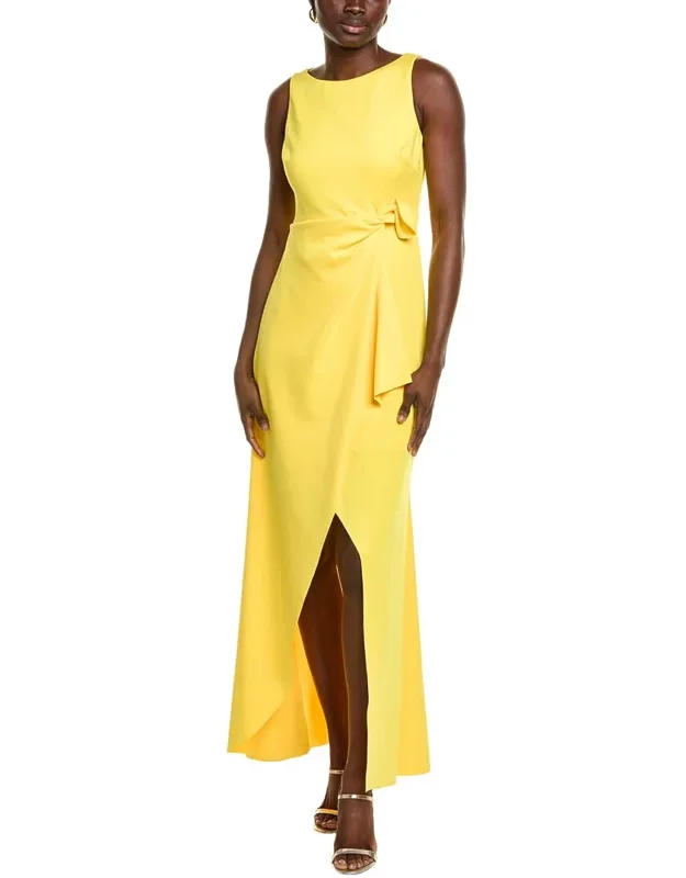 Side Drape Wrap Skirt Gown