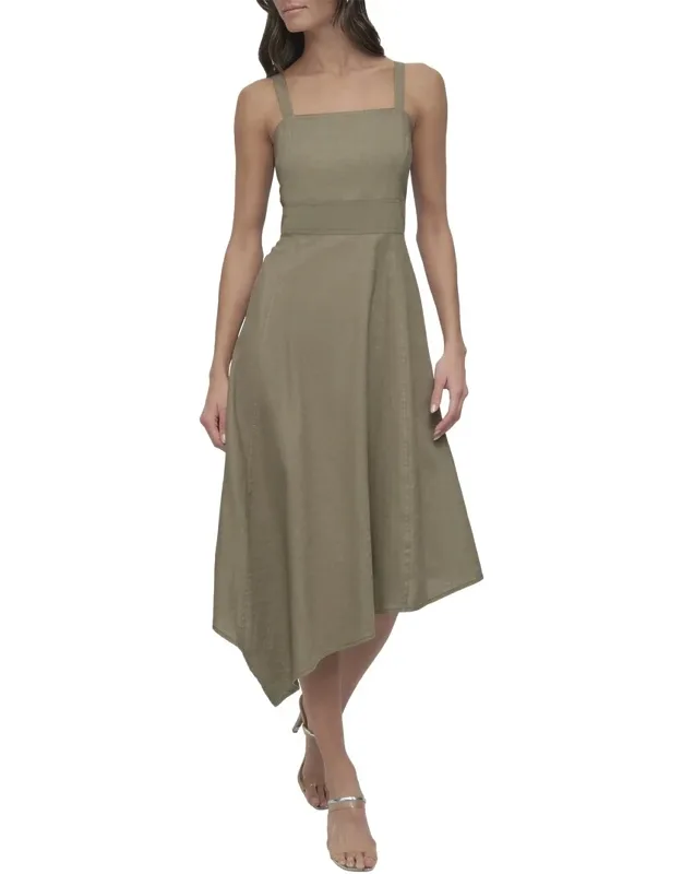 Linen-blend Dress