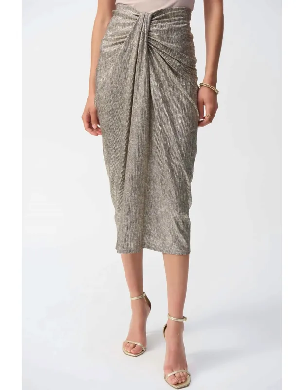 Draped Pencil Skirt