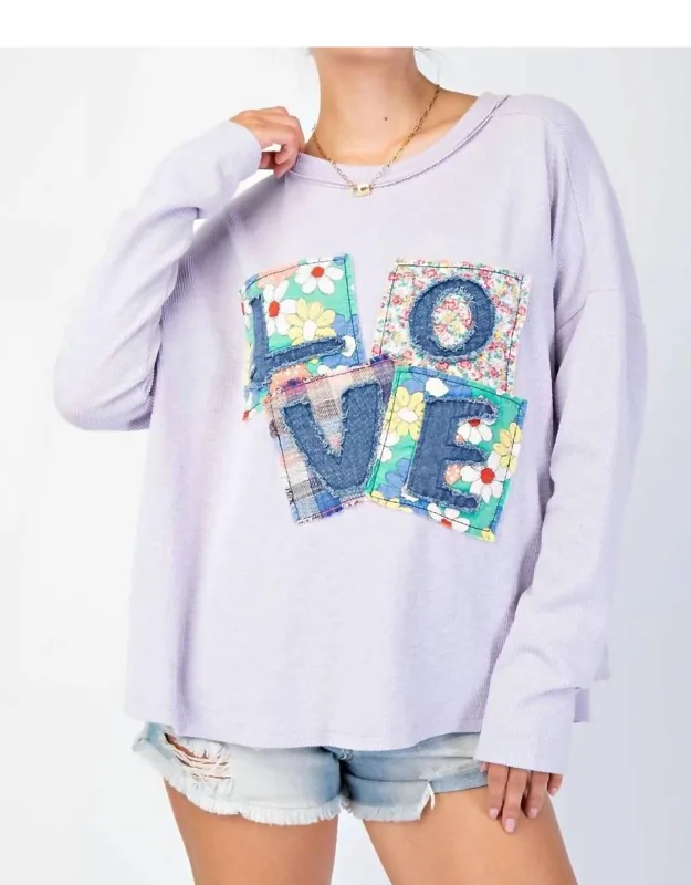 Love Patch Mineral Wash Top