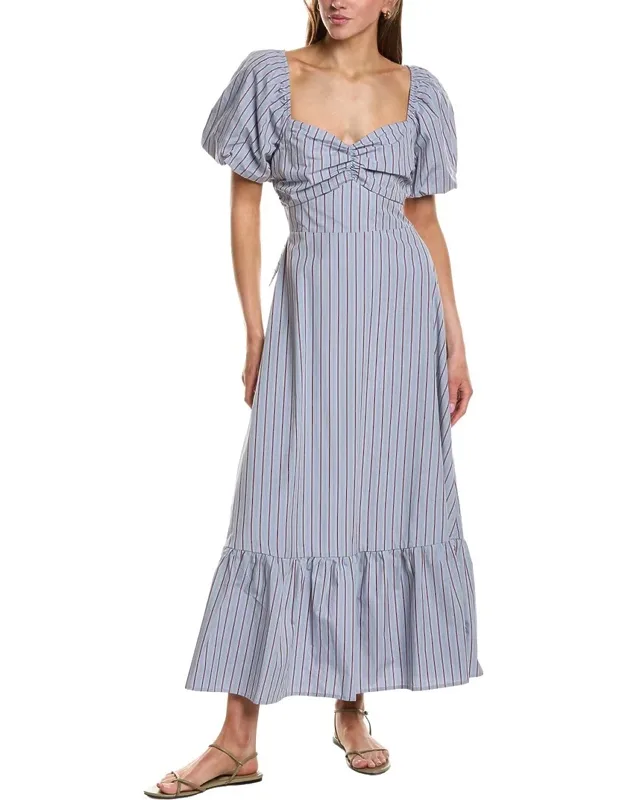 Striped Tie Back Maxi Dress