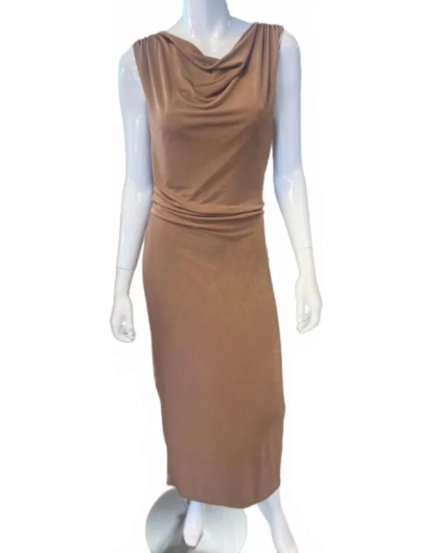 Cowl Neck Midi Dress