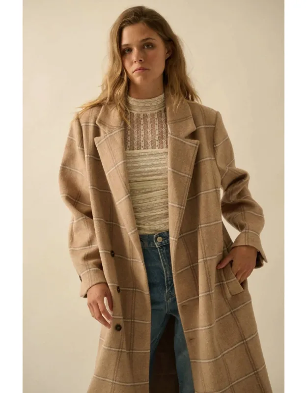 Herringbone Tweed Coat
