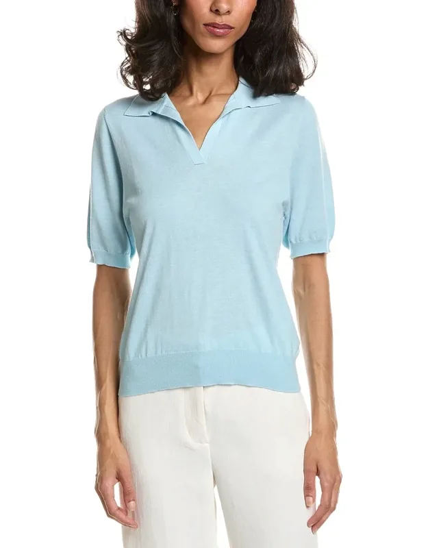 Summer Polo Silk & Cashmere-blend Sweater