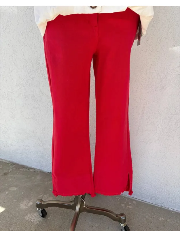 Raw Hem Crop Pants
