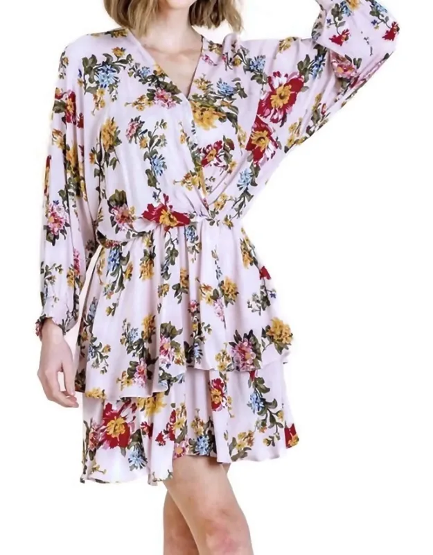 Floral Tiered Ruffle Hem Dress
