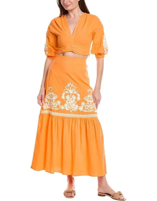 2pc Lace Top & Maxi Skirt Set