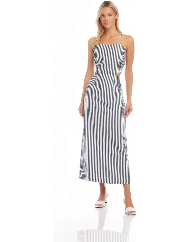 Cutout Dress In Stripe