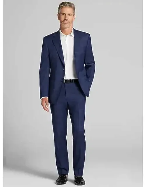 Big & Tall Modern Fit Plaid Suit