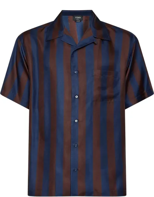 Pequin-striped Silk Shirt