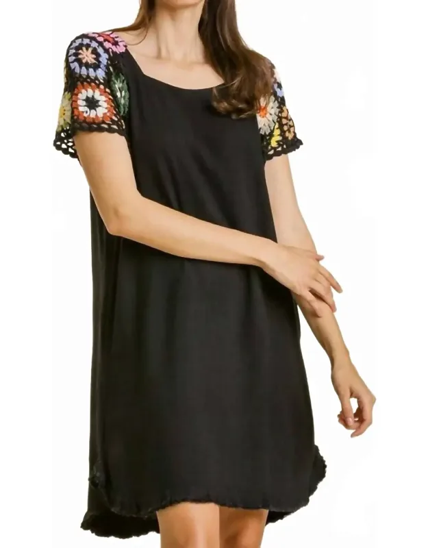 Crochet Sleeve Dress