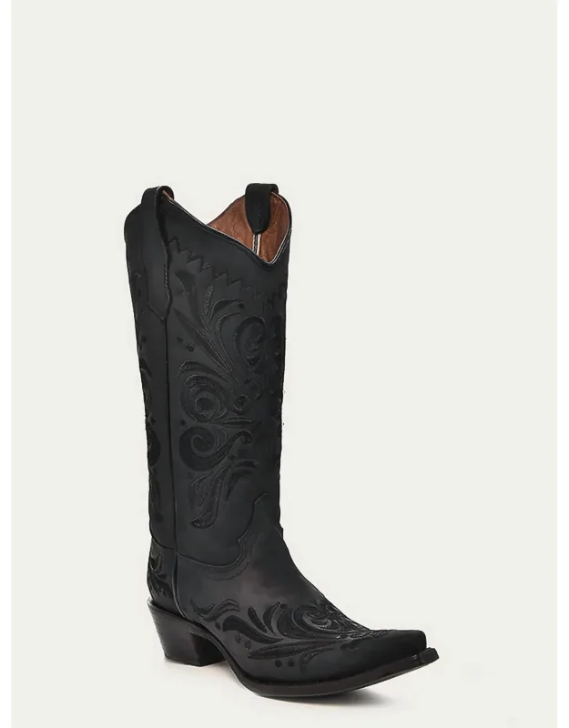 Embroidery Snip Toe Cowboy Boots