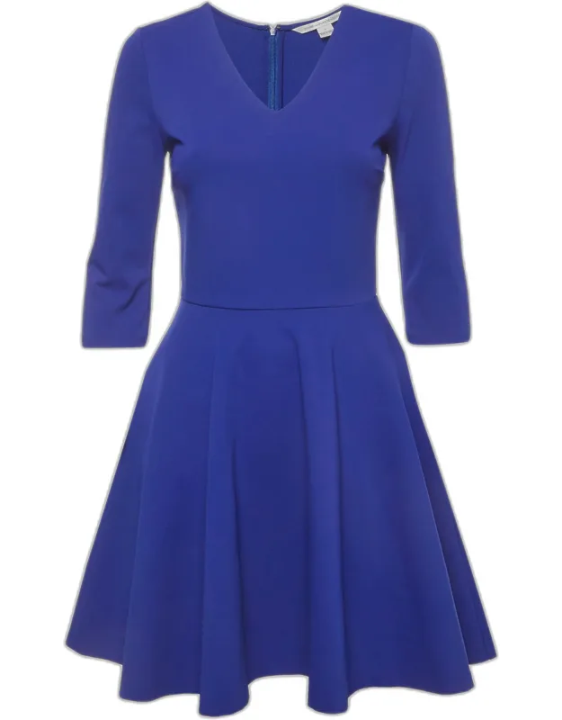 Jersey V-neck Flared Dress