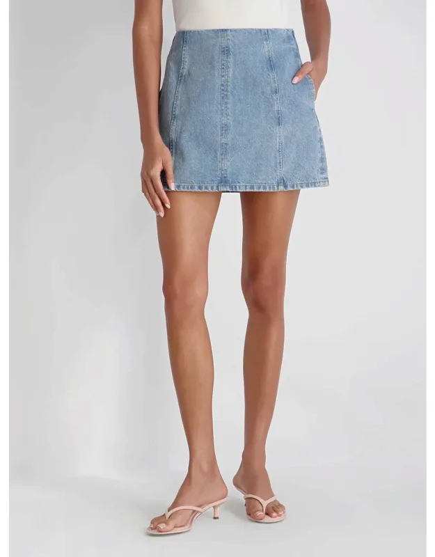 90s Denim Multi Seam Mini Skirt