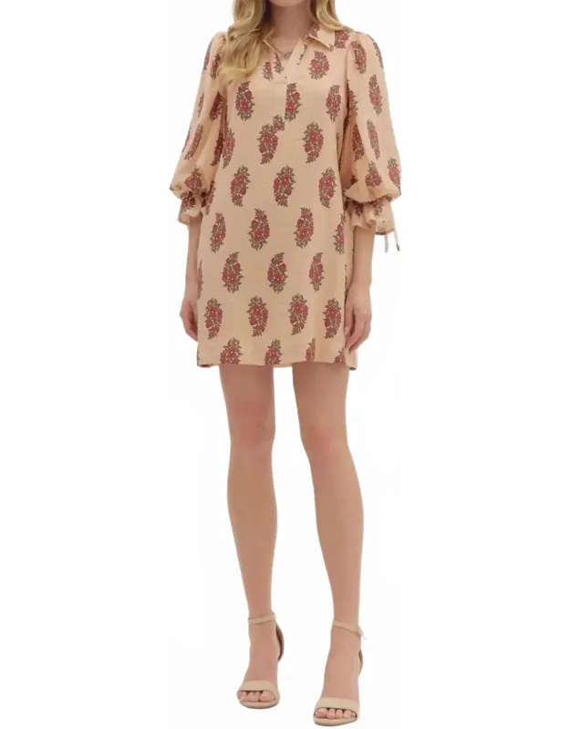 Floral Puff Sleeve Mini Dress