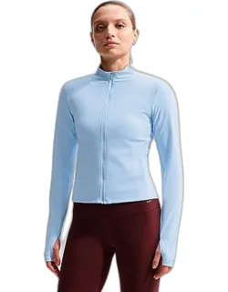 Zenvy Dri-fit Full-zip Jacket With Elevated Collar And Thumbholes