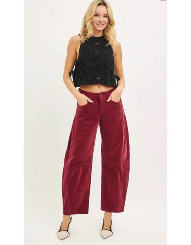 Adeline Corduroy Barrel Pants