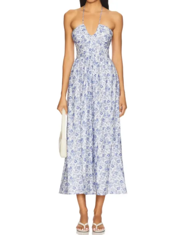 Evelyn Halter Midi Dress