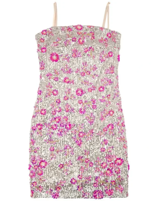 Daphnie Petal Spark Sequin Dress
