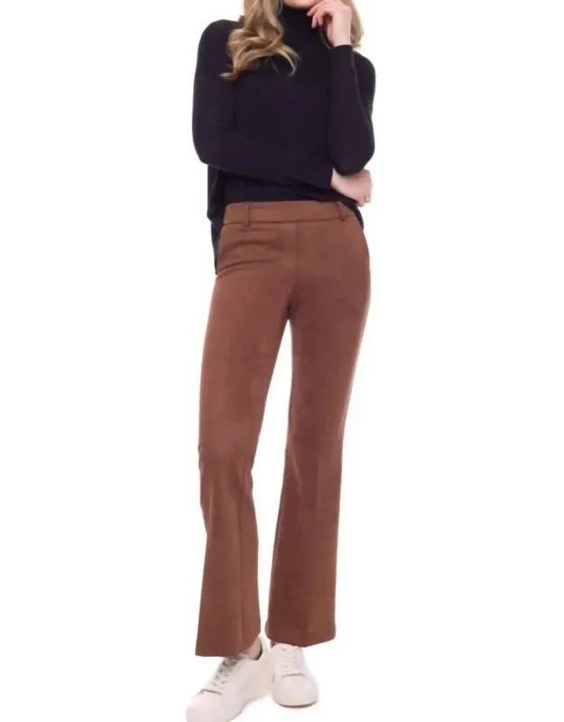 Faux Suede Bootcut Pants
