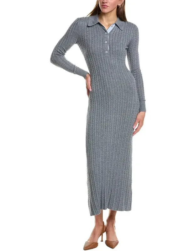 Wool-blend Cable Cardigan