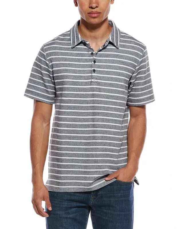 Terry Striped Polo Shirt
