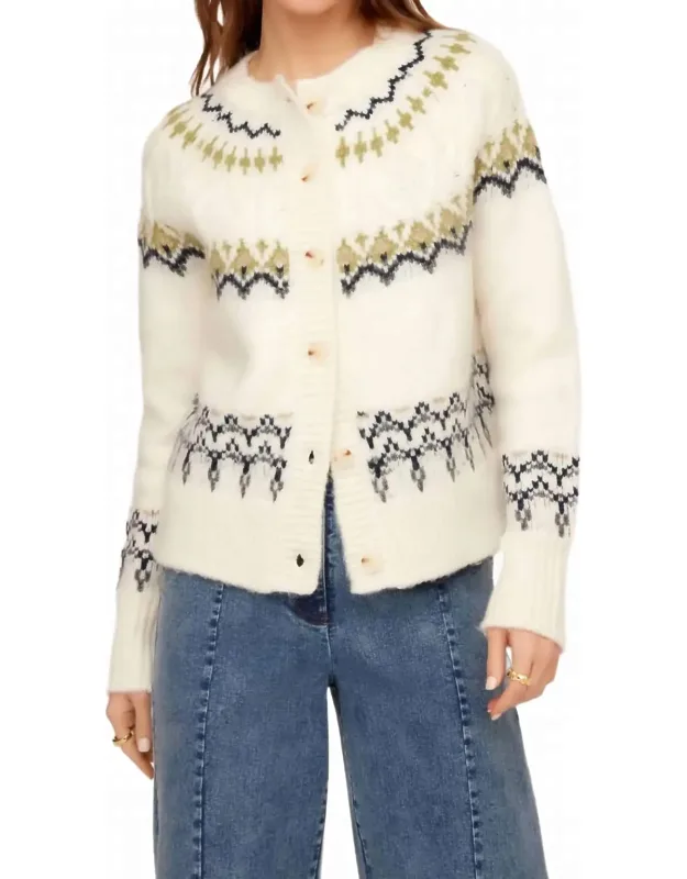 Astrid Fair Isle Cardigan Sweater