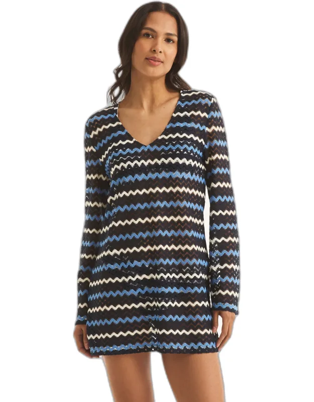 Crochet Tunic Cover Up Dress