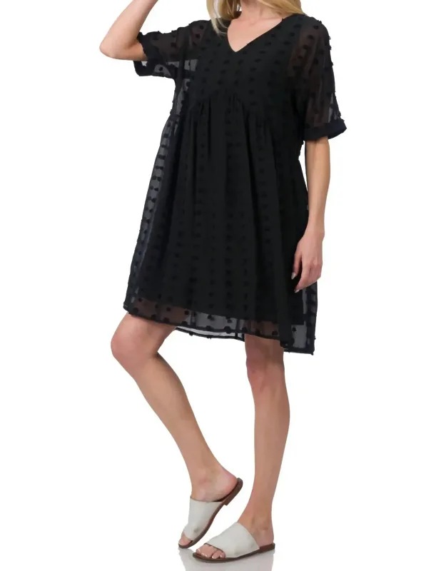 Dot Babydoll Mini Dress