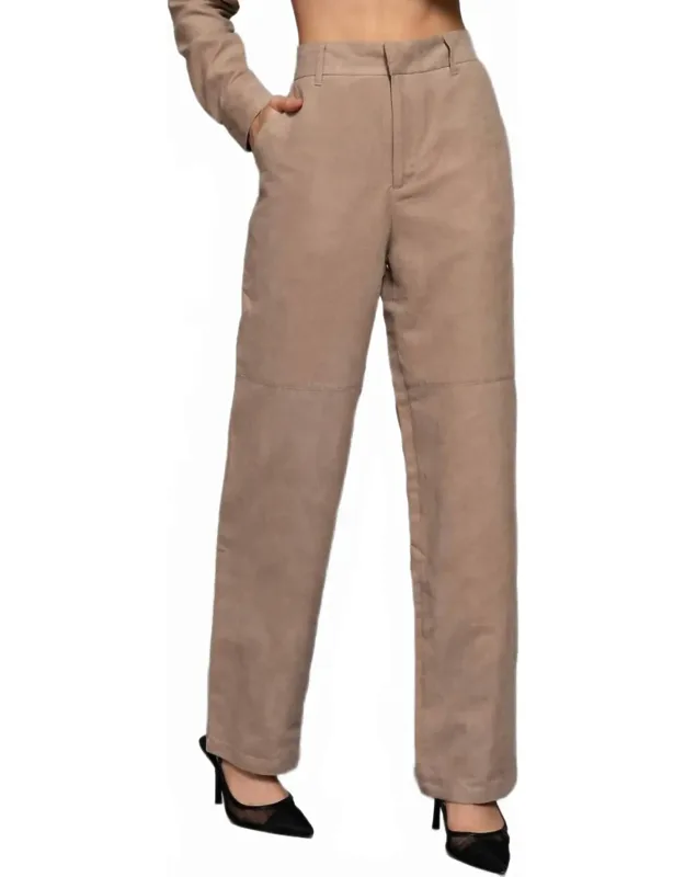 Amber Suede Straight Leg Pants