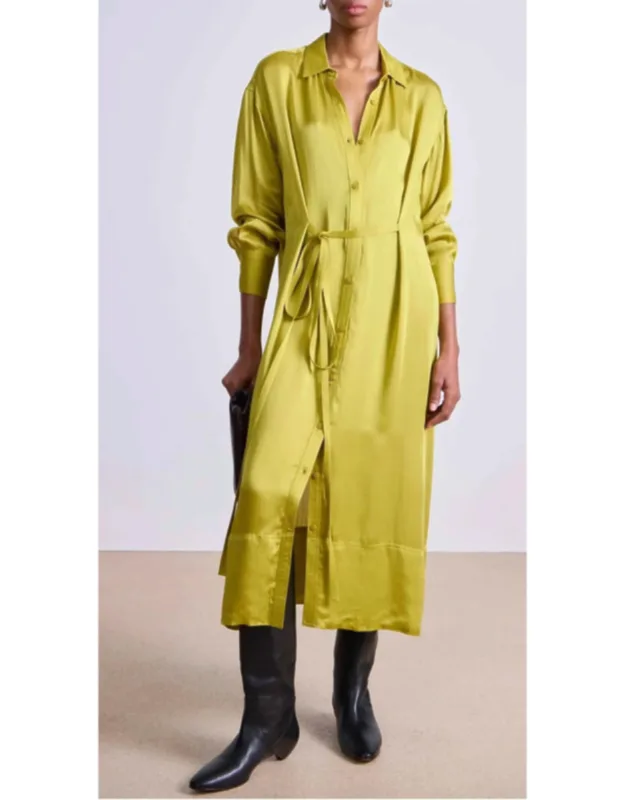 Cinched Tie Shirt Dress