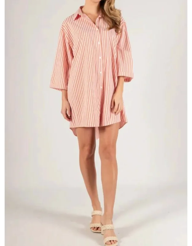 Striped Shirt Dress