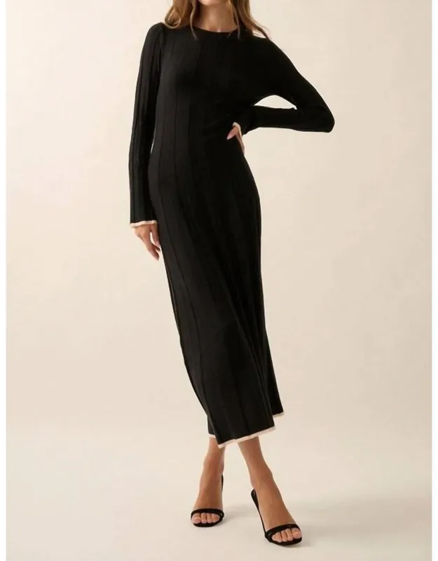 Ribbed Knit Maxi Sweater Dress