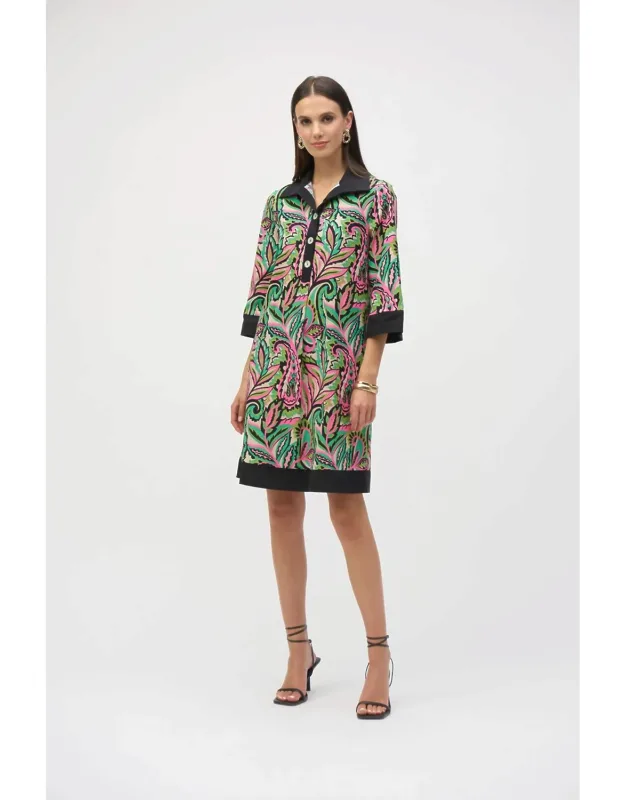 Paisley Print Shift Dress