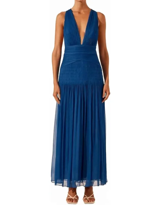 Maya Plunged Tie Back Dress