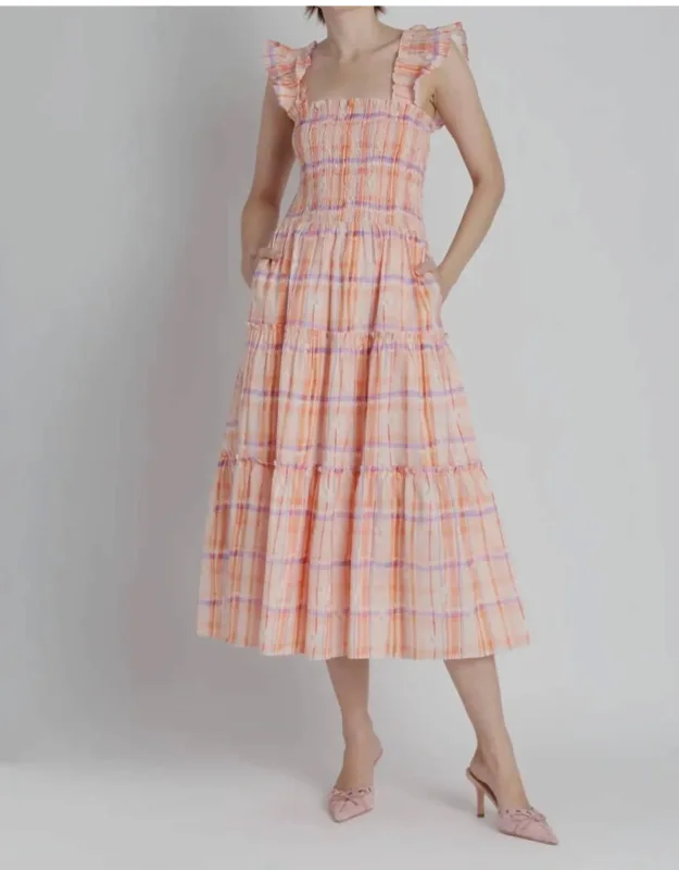 Printed Tiered Midi Dress