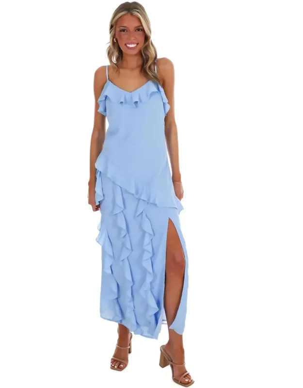 Hint Of Allure Ruffle Maxi Dress