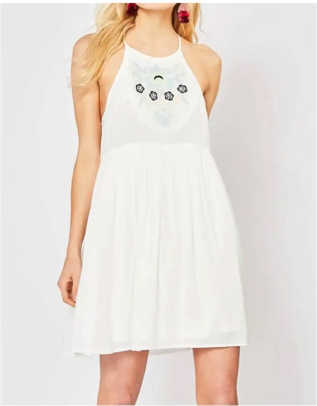 Mini Dress With Floral Design