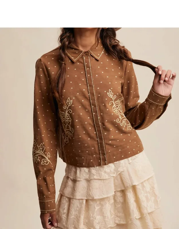 Embroidered Western Shirt