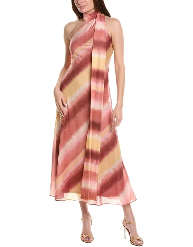 Sleeveless Linen-blend Maxi Dress