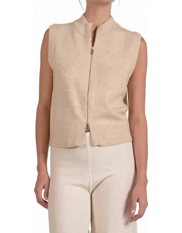 Zip Sweater Vest