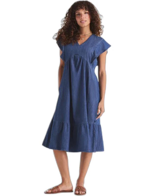 V-neck Midi Dress