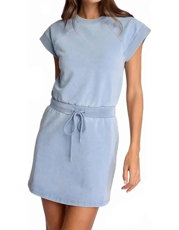 Apollo Mini Dress With Short Sleeves And Tie Closure