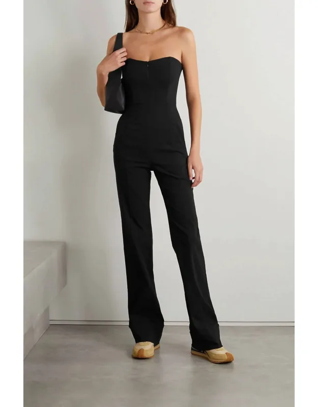 Pre-loved Showstopper Strapless Front Zip Jumpsuit