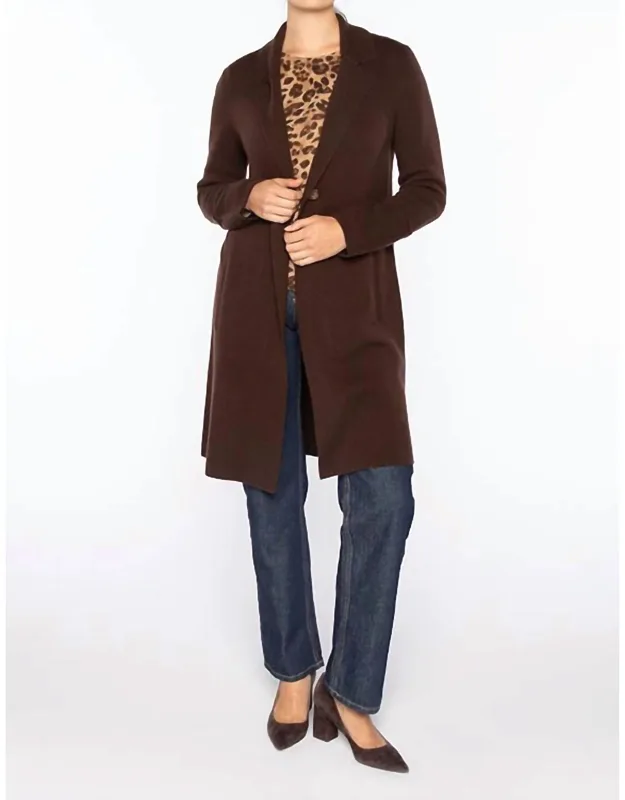 Long Notch Collar Cardigan