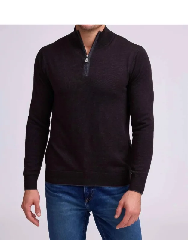Mock Zip Sweater