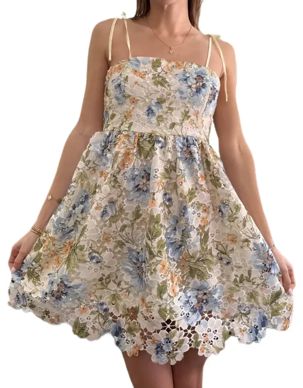Floral Lace Mini Dress