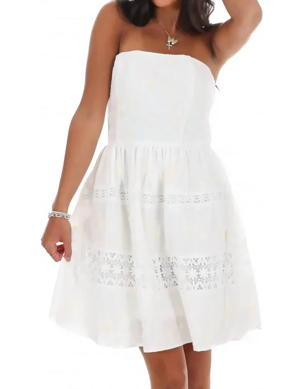 Embroidered Mini Dress